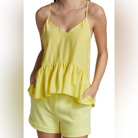 Cinq a Sept Janet Ruffle Hem Top - NWT - Size L - Picture 1 of 13